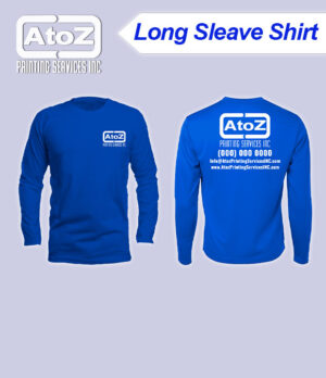t-shirt-Blue Long Sleeve T-shirt